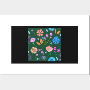 Wild flowers print Posters and Art